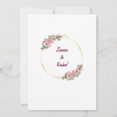 Muslim wedding invitation Floral Nikkah invitation Einladung (Rückseite)