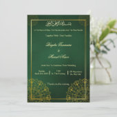 Muslim weeding invitation einladung (Stehend Vorderseite)