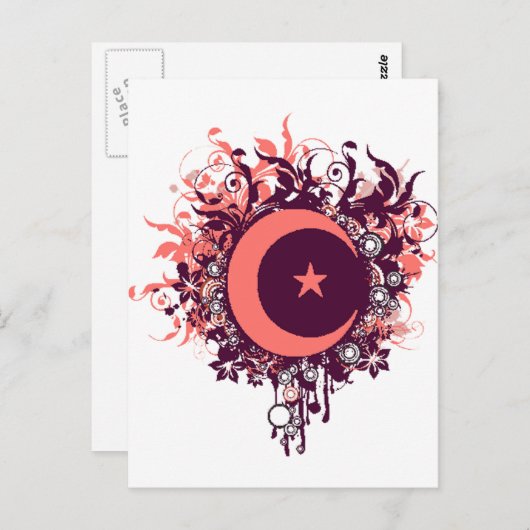 Muslima Postkarte (Vorne/Hinten)