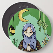 Muslimah Button (Vorne & Hinten)