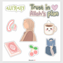 Muslimah-Glaubenssticker-Pack – Hijabi-Mädchen, Ko