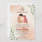 Muslimbaby Girl Birth Ankündigung neuer Eltern (Vorderseite)