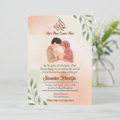 Muslimbaby Girl Birth Ankündigung neuer Eltern (Stehend Vorderseite)