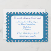 Muslimbabys Blue Aqiqah Islamischer Einladung (Rückseite)