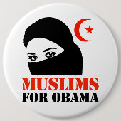 Muslime für Obama Button (Vorderseite)
