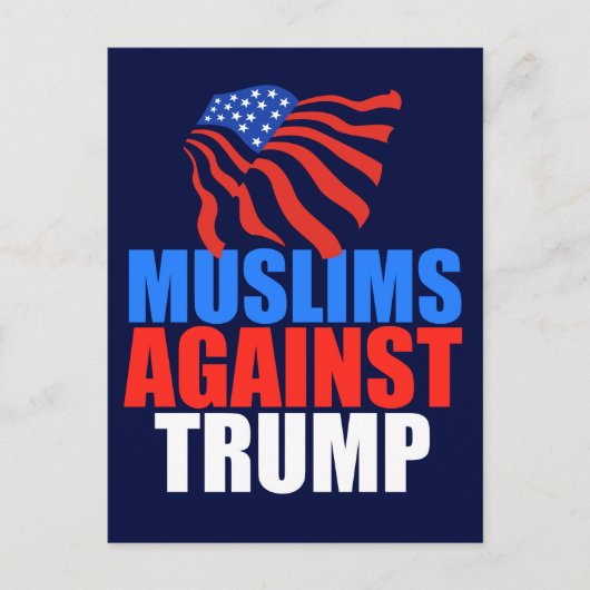 Muslime gegen Trump Postkarte (Vorderseite)