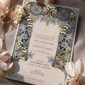 Muslime Hochzeit Columbine Morris Vintag Folieneinladung