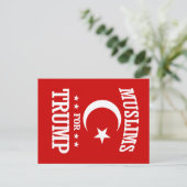 MUSLIMEN FÜR TRUMP POSTKARTE (Stehend Vorderseite)