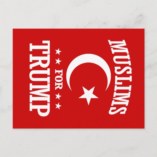 MUSLIMEN FÜR TRUMP POSTKARTE (Vorderseite)