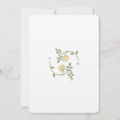 muslimische Elegant Yellow Greenerity Wedding Einladung (Rückseite)