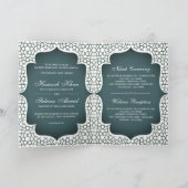 Muslimische Hochzeit im Aquamarinen persischen Sti Einladung (Innenseite)