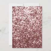 Muslimische Hochzeit in Burgund Rosa Glitzer Arch Einladung (Rückseite)