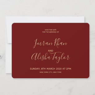 Muslimische Hochzeit Retten Sie das Datum Gold Ara Save The Date
