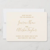 Muslimische Hochzeit Retten Sie das Datum Gold Ara Save The Date (Vorderseite)