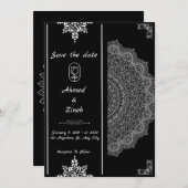Muslimische Hochzeit rettet das Datum Save The Date (Vorne/Hinten)