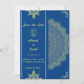 Muslimische Hochzeit rettet das Datum Save The Date (Rückseite)