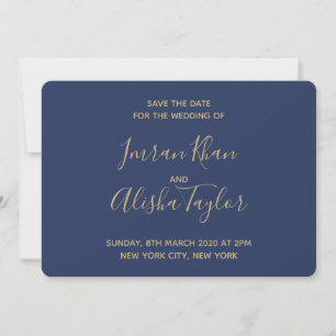 Muslimische Hochzeit Save the Date Gold Arabisch T