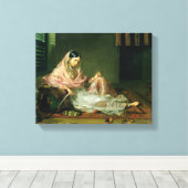 Muslimische Lady Reclining, 1789 (Öl auf Leinwand) Leinwanddruck (Insitu (Holzboden))
