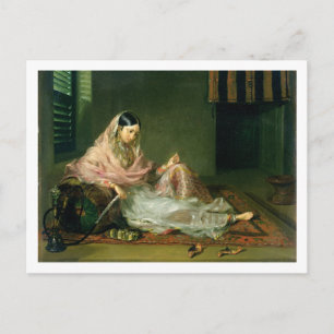 Muslimische Lady Reclining, 1789 (Öl auf Leinwand) Postkarte