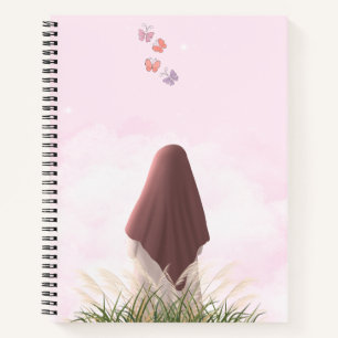 Muslimische Mädchen-Spirale-Notebook - Pastel Isla Notizblock