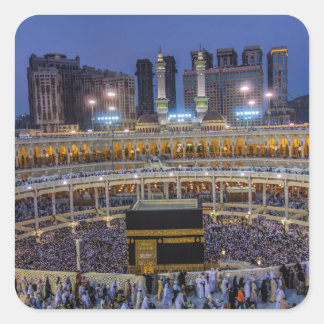 Muslimischer Hajj, Mekka Saudi-Arabien Quadratischer Aufkleber