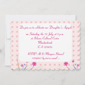 Muslimisches Mädchen pink aqiqah Islamische Einladung (Rückseite)