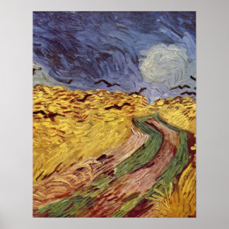 Müslischachtel mit den Krähen von Vincent van Gogh Poster