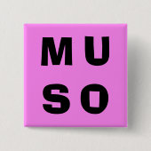 Muso Musician Zeitschrift Fettrosa Button (Vorderseite)