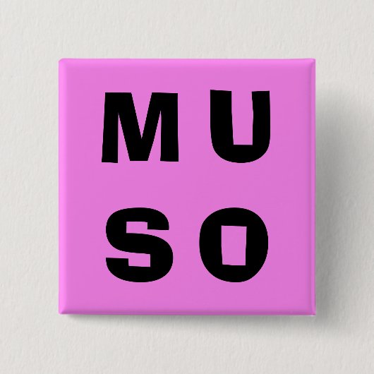 Muso Musician Zeitschrift Fettrosa Button (Vorderseite)