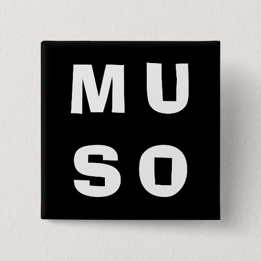 Muso Musician Zurzeit Minimalistisch Schwarz-weiß Button (Vorderseite)