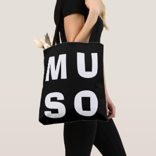 Muso Musiker Musikliebhaber Monochrom Schwarz Weiß Tasche