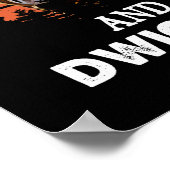 muss allein sein und Dwight Yoakam Retro hören Poster (Ecke)