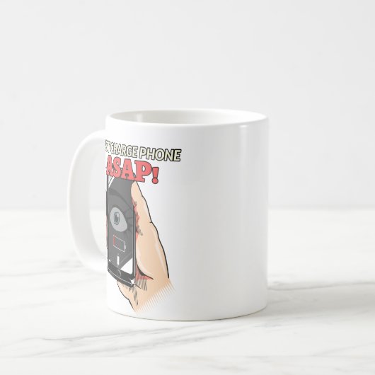 Muss das Telefon ASAP! Kaffeetasse (Vorderseite Links)
