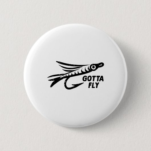 Muss Fliegenköder Angeln Angler Männer Frauen Button (Vorderseite)