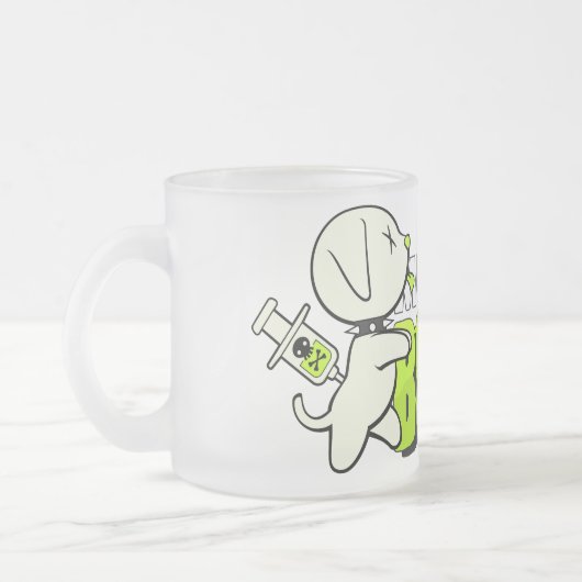 Muss GEHIRNE haben! Mattierte Tasse (Links)