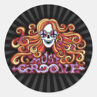 Muss Groove Runder Aufkleber