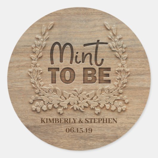 Muss Hochzeit sein Runder Aufkleber (Vorderseite)