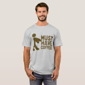 Muss Kaffee haben! Zombie T-Shirt (Vorne ganz)
