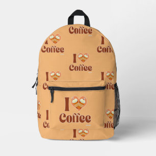 Muss Kaffee lieben Süßes Herz-Motto Bedruckter Rucksack