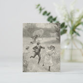 Muss laufen, antikes Bild Postkarte (Stehend Vorderseite)