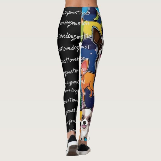 Muss Liebe Hunde Leggings (Rückseite)