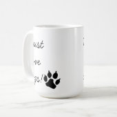 Muss-Liebe-Hundeschwarze Tatzen-Druck-Tasse Kaffeetasse (Vorderseite Links)