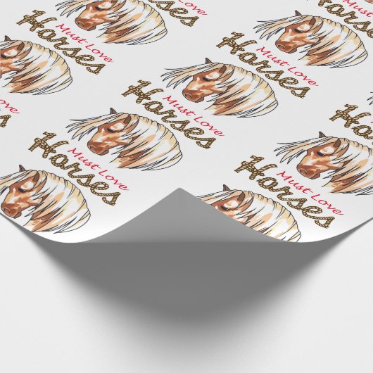 Muss Liebe Pferde Geschenkpapier (Ecke)