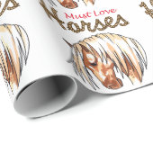 Muss Liebe Pferde Geschenkpapier (Rolleneckpunkt)