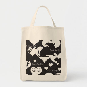 Muss. Liebe. Ratten-Schwarzweiss-Tasche Tragetasche