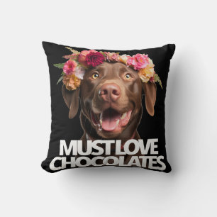 Muss Liebe Schokolade braune Labradore Labrador Re Kissen