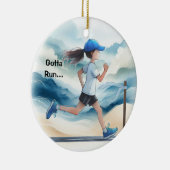 Muss Loslaufen Geschenk für Läuferin Keramik Ornament (Rechts)