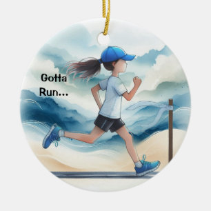 Muss Loslaufen Geschenk für Läuferin Keramik Ornament