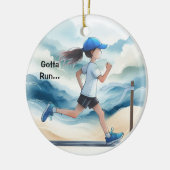 Muss Loslaufen Geschenk für Läuferin Keramik Ornament (Links)