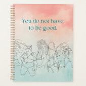 Muss nicht gut pfirsichfarben und pastelblau sein planer (Vorderseite)